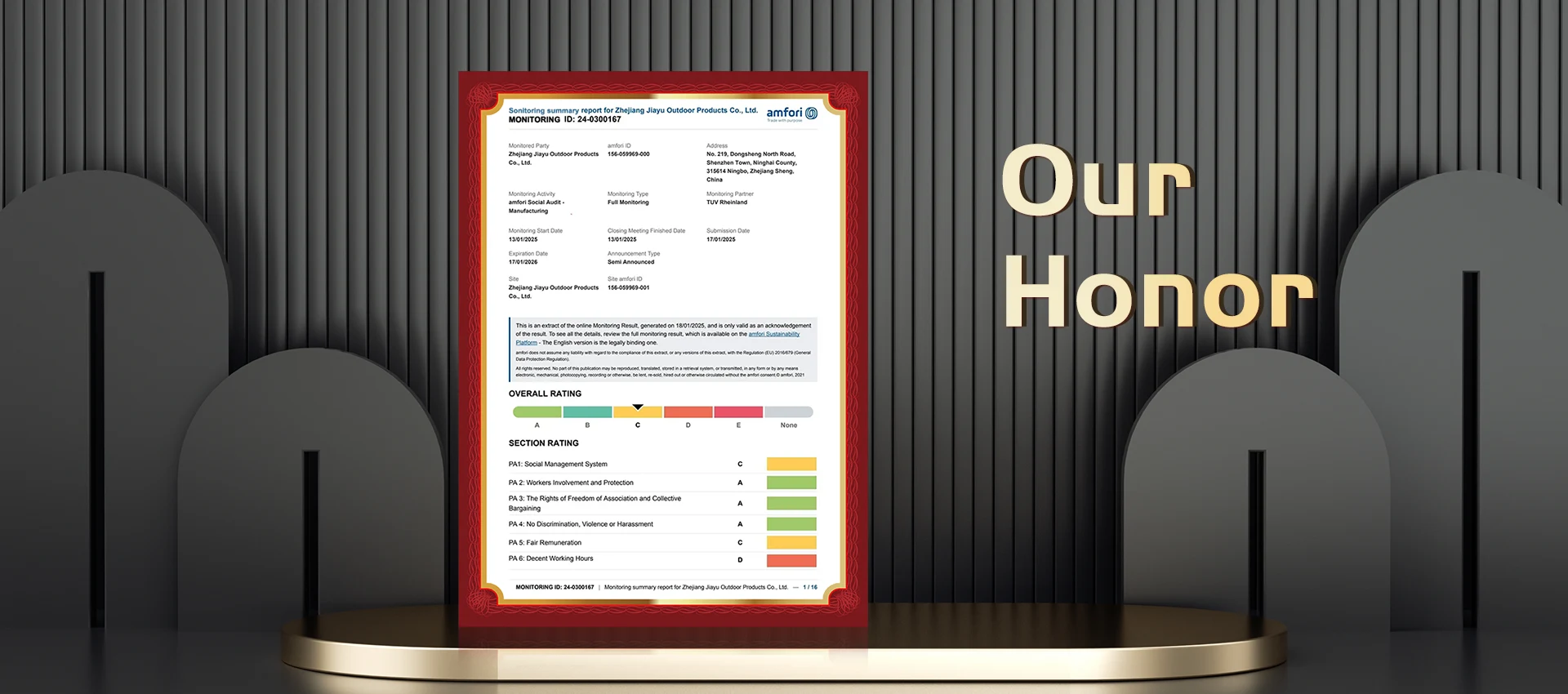 Zhejiang Jiayu Vanjski proizvodi Co., Ltd.